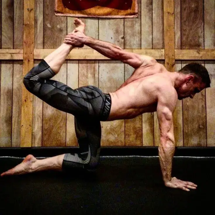 Ben Carter setting up props for a Yin class